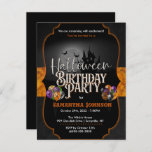 Spooky Halloween Birthday Invitation Postcard<br><div class="desc">Personalized Halloween Birthday Invitation that is editable to your liking.</div>