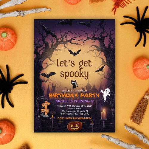 Spooky Halloween Birthday Party Invitation