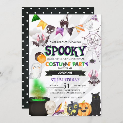 Spooky Halloween Birthday Party Invitation