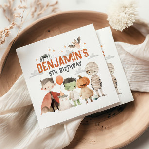 Spooky Halloween Birthday Party Napkins