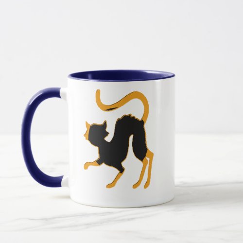 Spooky Halloween Black Cat  Mug