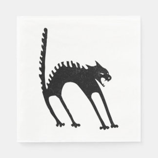 Spooky Halloween Black Cat   Napkins