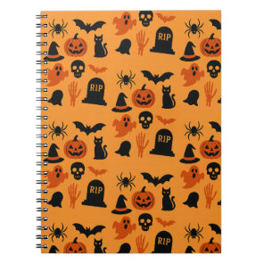 Spooky Halloween – Black & Orange Trick Notebook