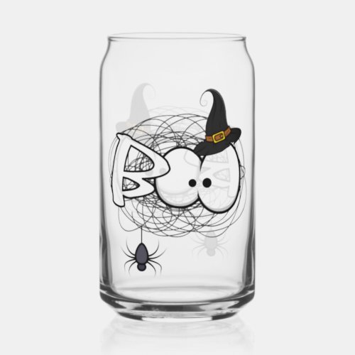 Spooky Halloween Boo Eyes Can Glass