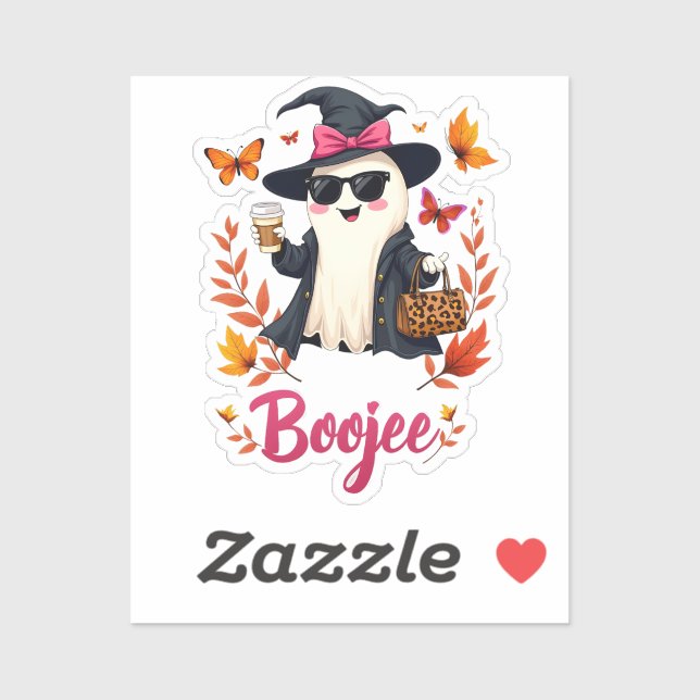 Spooky Halloween Boojee Sassy Classy Ghost  Sticker (Sheet)