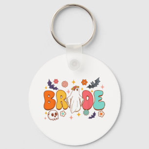 Spooky Halloween Bride To Be Bachelorette Party Ma Keychain