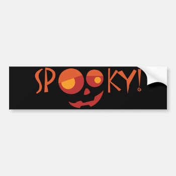 Spooky Halloween Bumper Sticker by paper_robot at Zazzle