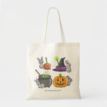 Spooky Halloween Bunnies Tote Bag by bunnieswithstuff at Zazzle