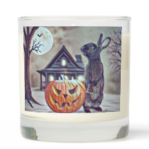 Spooky Halloween Bunny Rabbit Scented Jar Candle