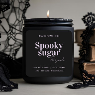 Spooky Halloween Candle Label   Custom Fall Candle