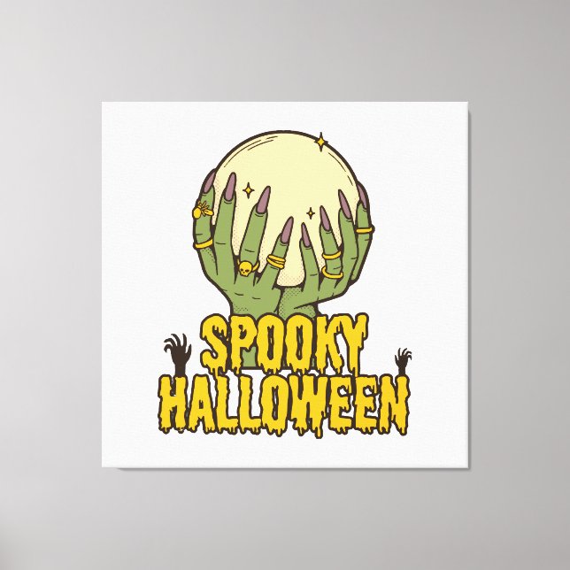 spooky halloween canvas print (Front)