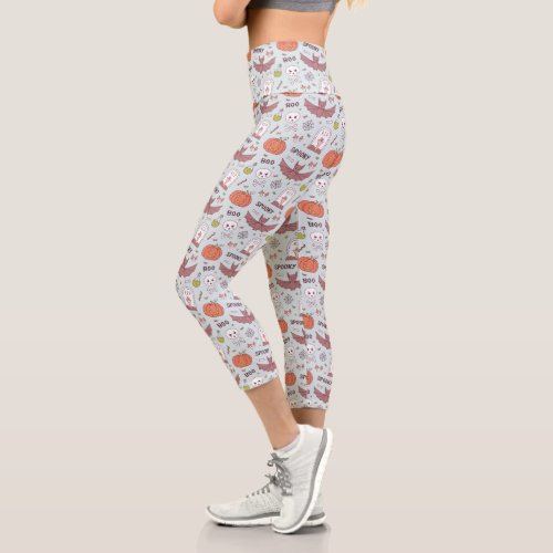 Spooky Halloween Capri Leggings