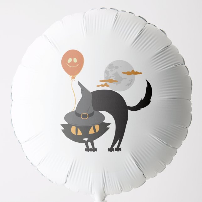 Spooky Halloween Cat                      Balloon (Front)