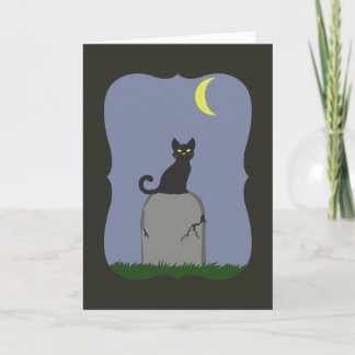 Spooky Halloween Cat Card