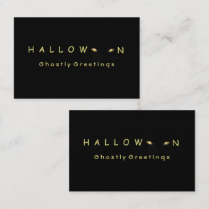 Spooky Halloween Cat Eyes Business Card
