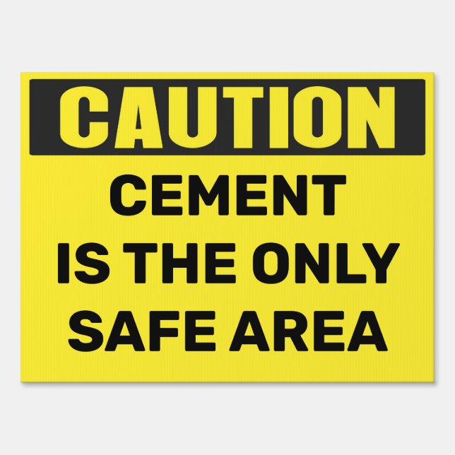 Spooky Halloween Cement Safe Area Yard Sign - Fun  (Front)
