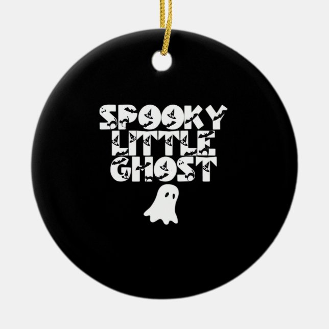 Spooky Halloween Ceramic Ornament (Front)