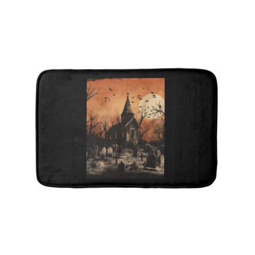 Spooky Halloween Church Bath Mat