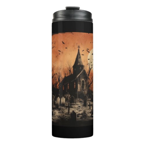 Spooky Halloween Church _ Style 2   Thermal Tumbler