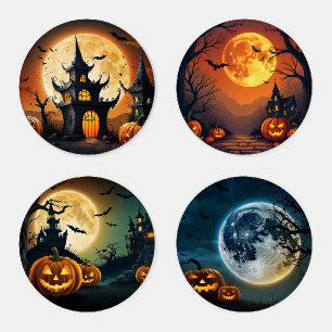 Spooky Halloween Coaster Set - Embrace the Fright!
