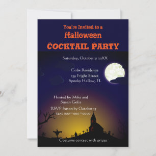 Spooky Halloween Cocktail Party Invitation