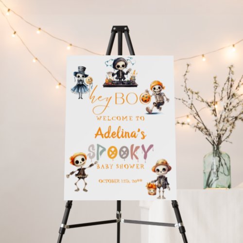 Spooky Halloween Costume Baby Shower Welcome Sign