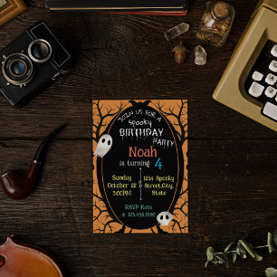 Spooky Halloween Costume Birthday Party Invitation