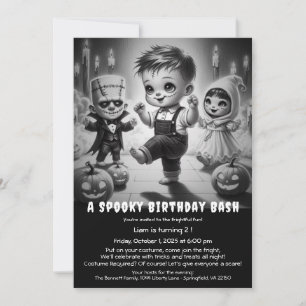 Spooky Halloween Costume Birthday Party Invitation