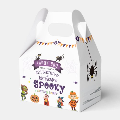 Spooky Halloween Costume Kids Birthday Party Favor Boxes