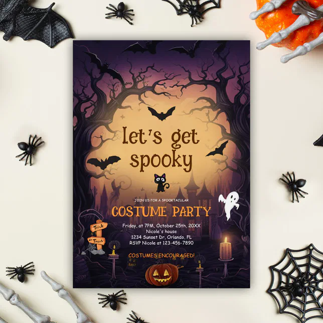 Spooky Halloween Costume Party Invitation Zazzle