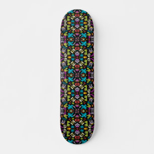 Spooky Halloween creatures in cool pattern design Skateboard