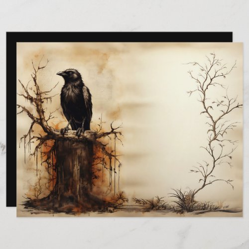 Spooky Halloween Crow Gothic