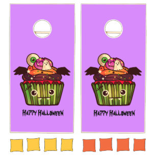 Spooky Halloween Cupcake  Cornhole Set