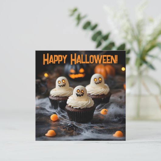Spooky Halloween cupcakes Design (Standing Front)