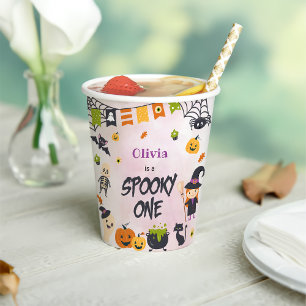 Spooky Halloween Cute Ghost Birthday Party  Paper Cups