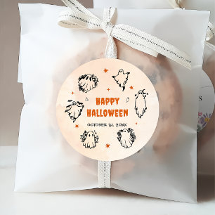 Spooky Halloween Cute Ghost  Favor Tags