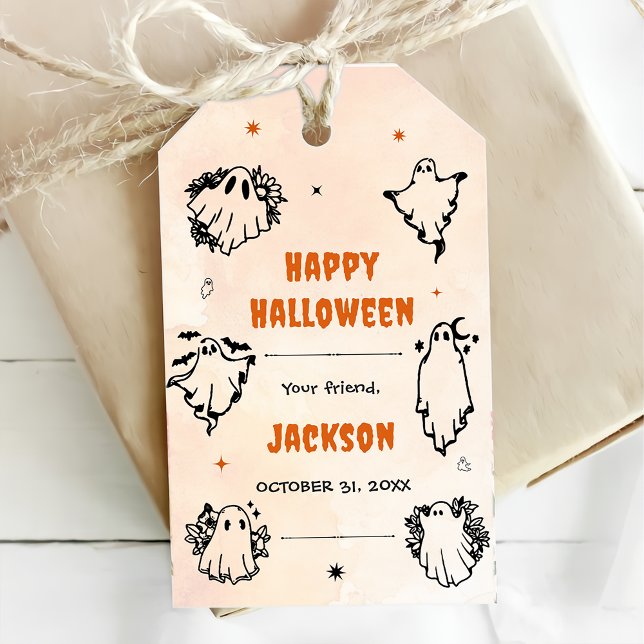 Spooky Halloween Cute Ghost  Gift Tags (Creator Uploaded)