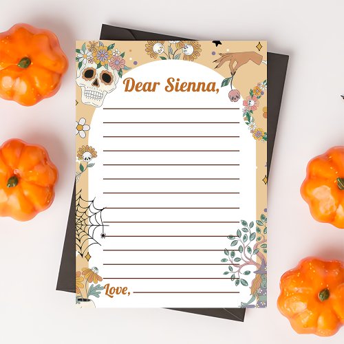 Spooky Halloween Cute Ghost Time Capsule Note Mess Thank You Card