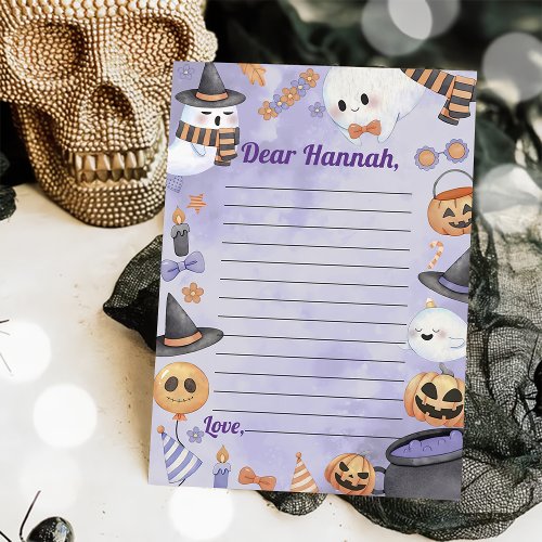 Spooky Halloween Cute Ghost Time Capsule Note Thank You Card