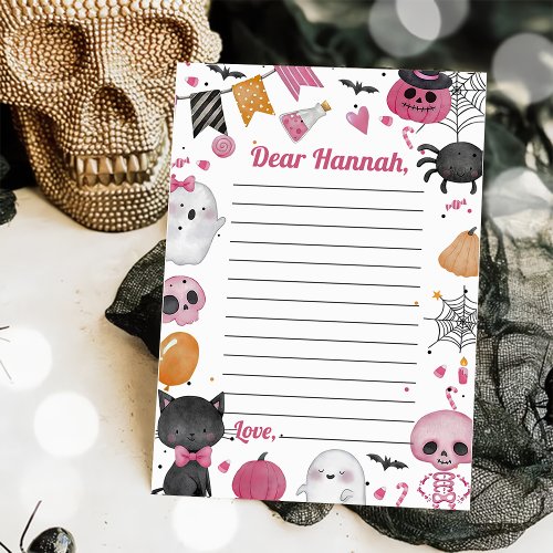 Spooky Halloween Cute Ghost Time Capsule Note Thank You Card