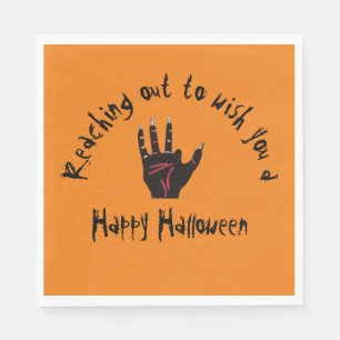 Spooky Halloween Dead Hand Napkins