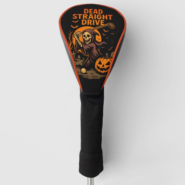 Spooky Halloween Dead Straight Drive Golf Head Cover (Front)