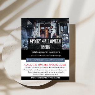 Spooky Halloween Decoration Service Flyer Template