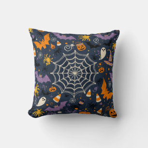 "Spooky Halloween Decorative Cushion" Throw Pillow