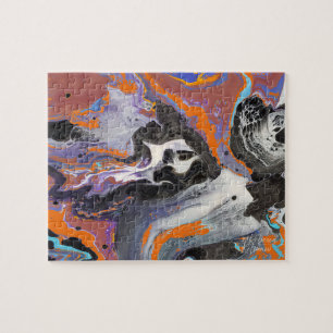 Spooky Halloween Design Traditional Colors Jigsaw Puzzle