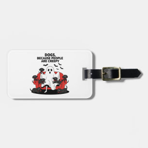 Spooky Halloween Dog Spooky Ghost 23 Luggage Tag