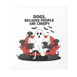 Spooky Halloween Dog Spooky Ghost 23 Notepad