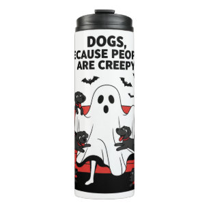 Spooky Halloween Dog Spooky Ghost 23 Thermal Tumbler