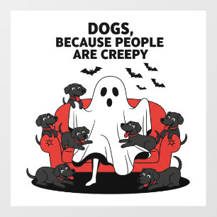 Spooky Halloween Dog Spooky Ghost 23 Wall Decal