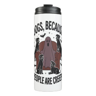 Spooky Halloween Dog Spooky Ghost 2 Thermal Tumbler
